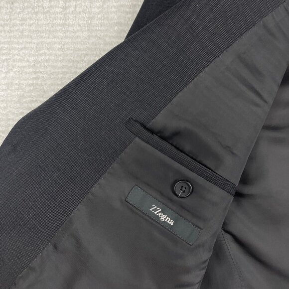 Ermenegildo Z Zegna Jacket Mens 50 R Gray Drop 8 Blazer Sport Coat Wool Mohair - Picture 14 of 16
